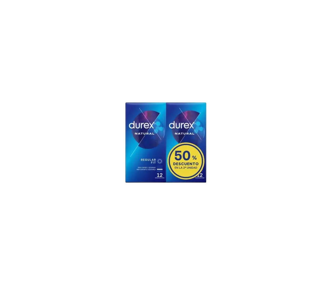 PROFILACTICOS DUREX NATURAL PACK 50% 2ª UNIDAD