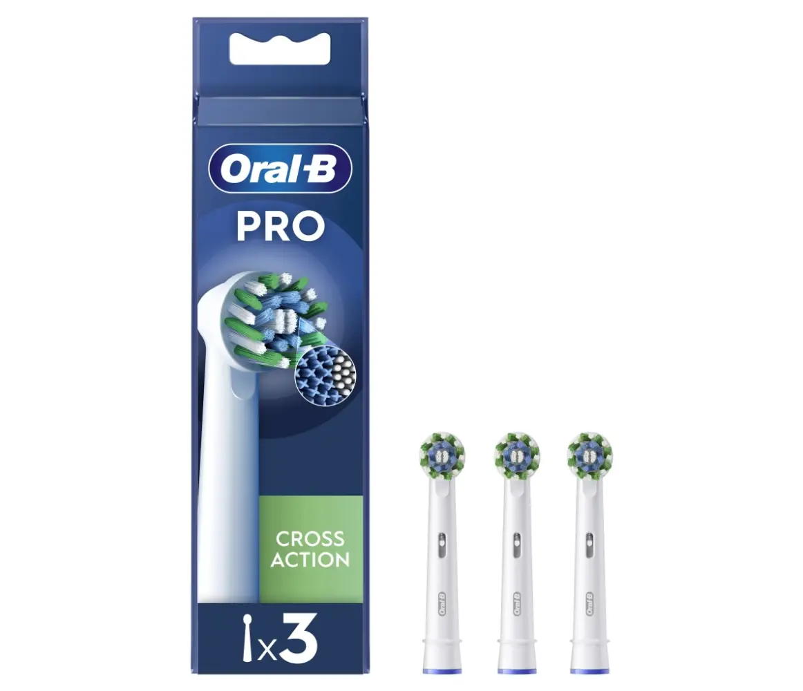 ORAL B RECAMBIO CEPILLO ELECTRICO CROSS ACTION 3 UNIDADES