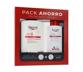 EUCERIN PACK PIEL SENSIBLE PH-5 LOCION ENRIQUECIDA 1LITRO REGALO GEL BAÑO 200ML