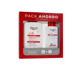 EUCERIN PACK PH5 LOCION HIDRATANTE ULTRALIGERA 1LITRO REGALO GEL BAÑO 200 ML