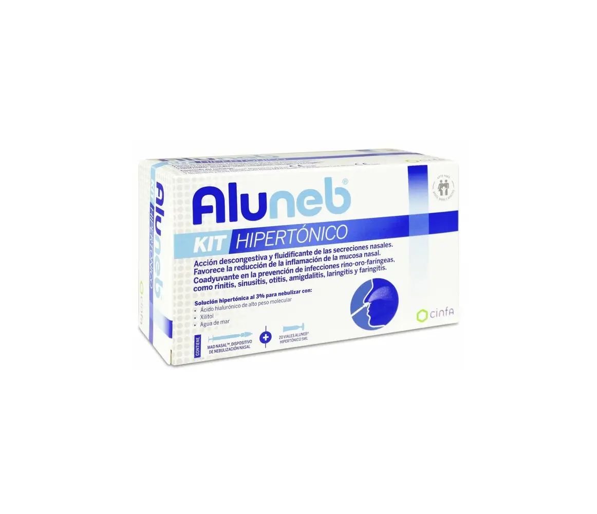 ALUNEB HIPERTONICOKIT 20 VIALES 5 ML  1 DISPOSITIVO