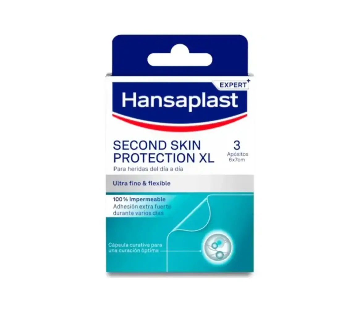 HANSAPLAST SECOND SKIN PROTECTION 3 PARCHES 7 cm x 6 cm