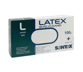 GUANTE DE LÁTEX SIN POLVO SANTEX GD05 TALLA L...
