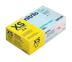 GUANTE DE NITRILO AZUL SIN POLVO SANTEX GD20...