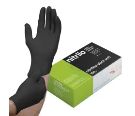 GUANTE DE NITRILO NEGRO SIN POLVO SANTEX GD20...