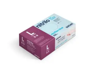 GUANTES DE NITRILO AZUL SIN POLVO SANTEX GD20...