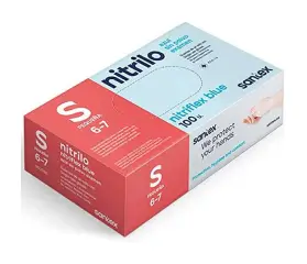 GUANTES DE NITRILO AZUL SIN POLVO SANTEX GD20...