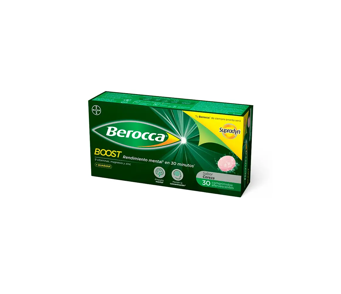 BEROCCA BOOST COMP EFERVESC  30 COMP